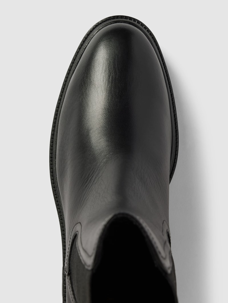 Chelsea Boots aus echtem Leder in schwarz