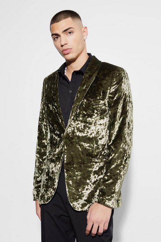 Skinny Blazer aus Samt