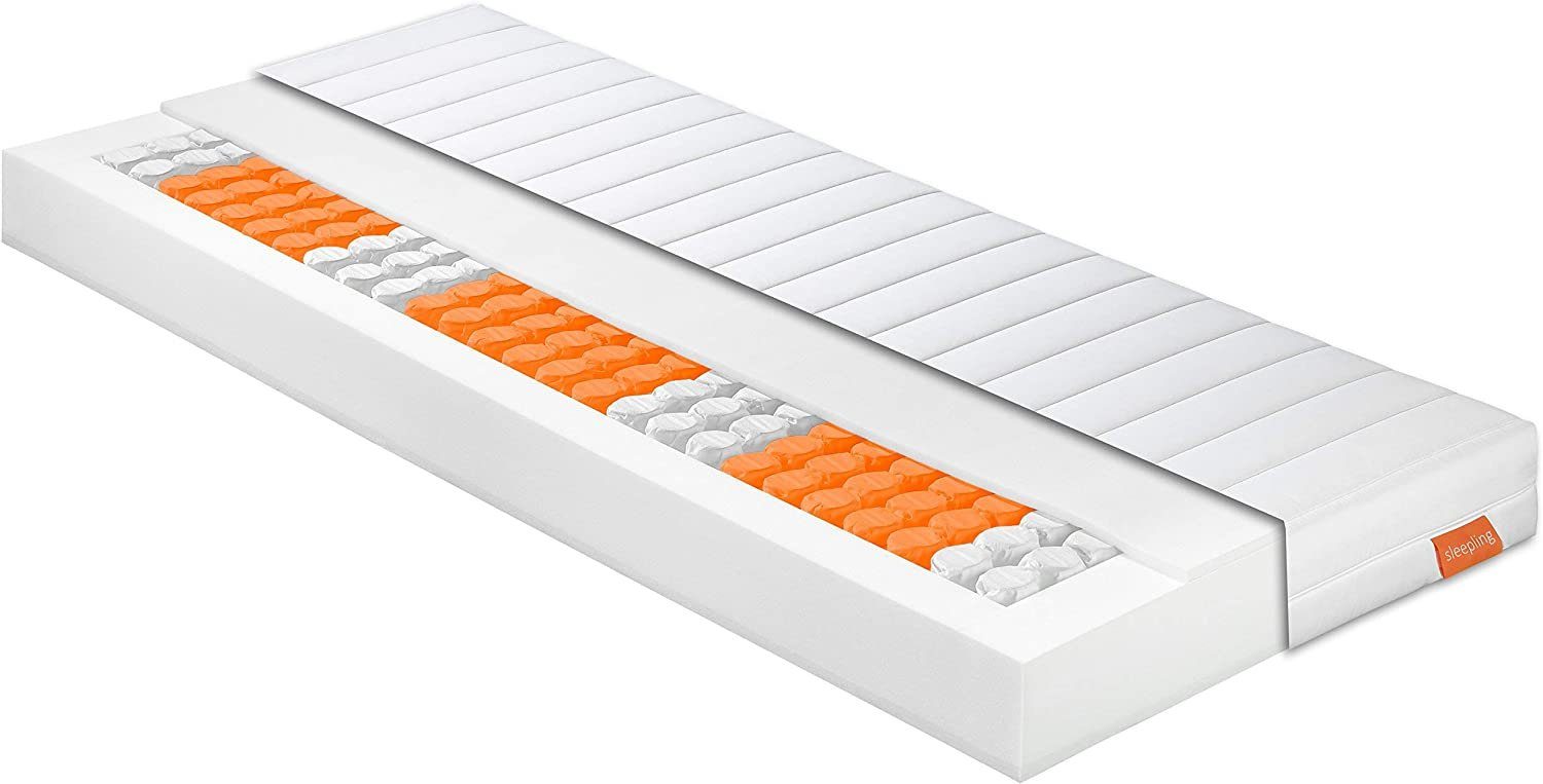 Federkernmatratze Basic 60 Taschenfederkernmatratze, sleepling, 7-Zonen Punktoflex, Made in EU