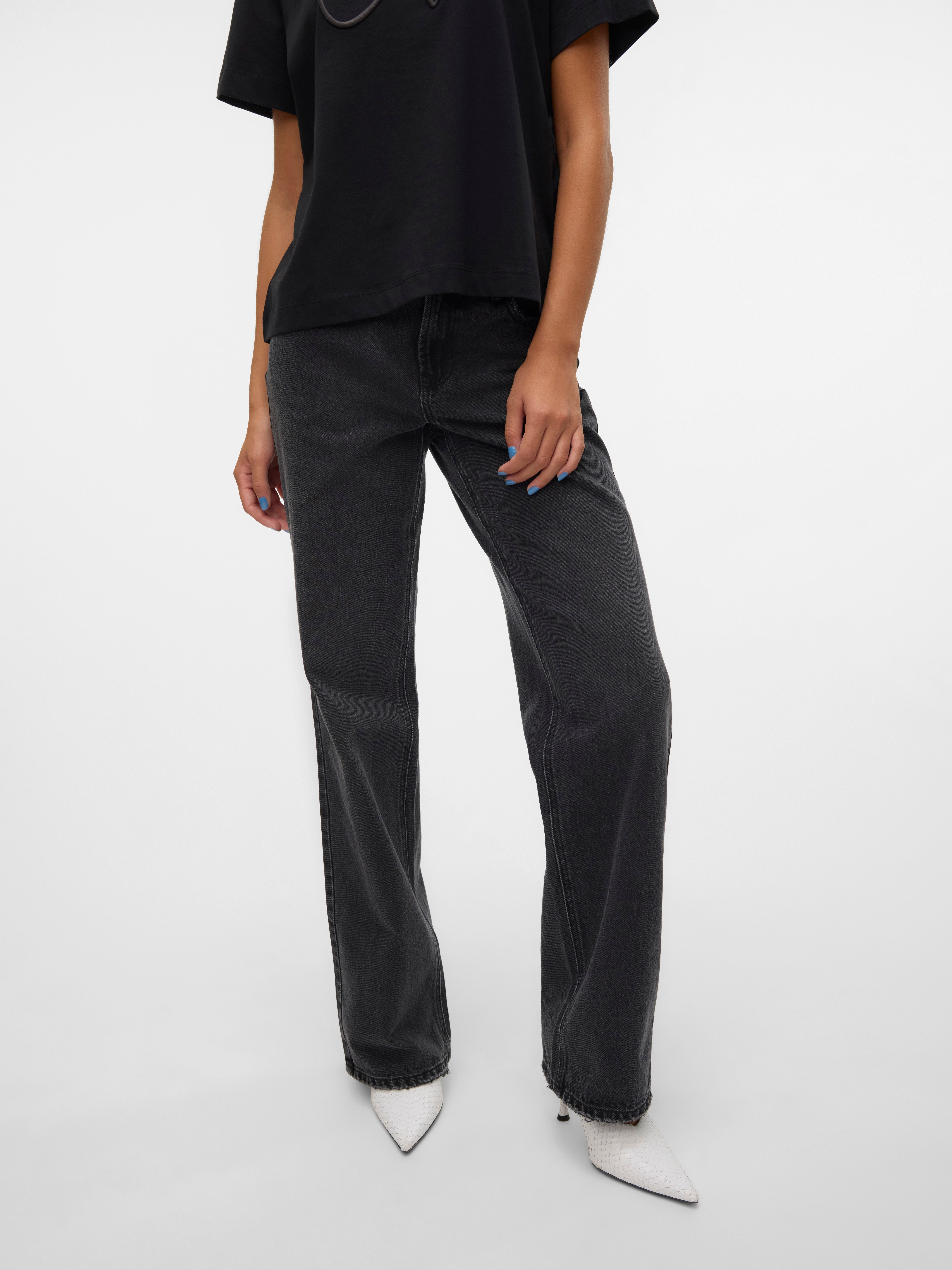 VMFILIPPA Niedrige Taille Gerade geschnitten Jeans