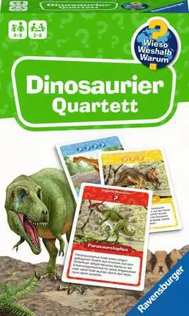 Wieso? Weshalb? Warum? Dinosaurier Quartett - Reisespiel ab 4 Jahren