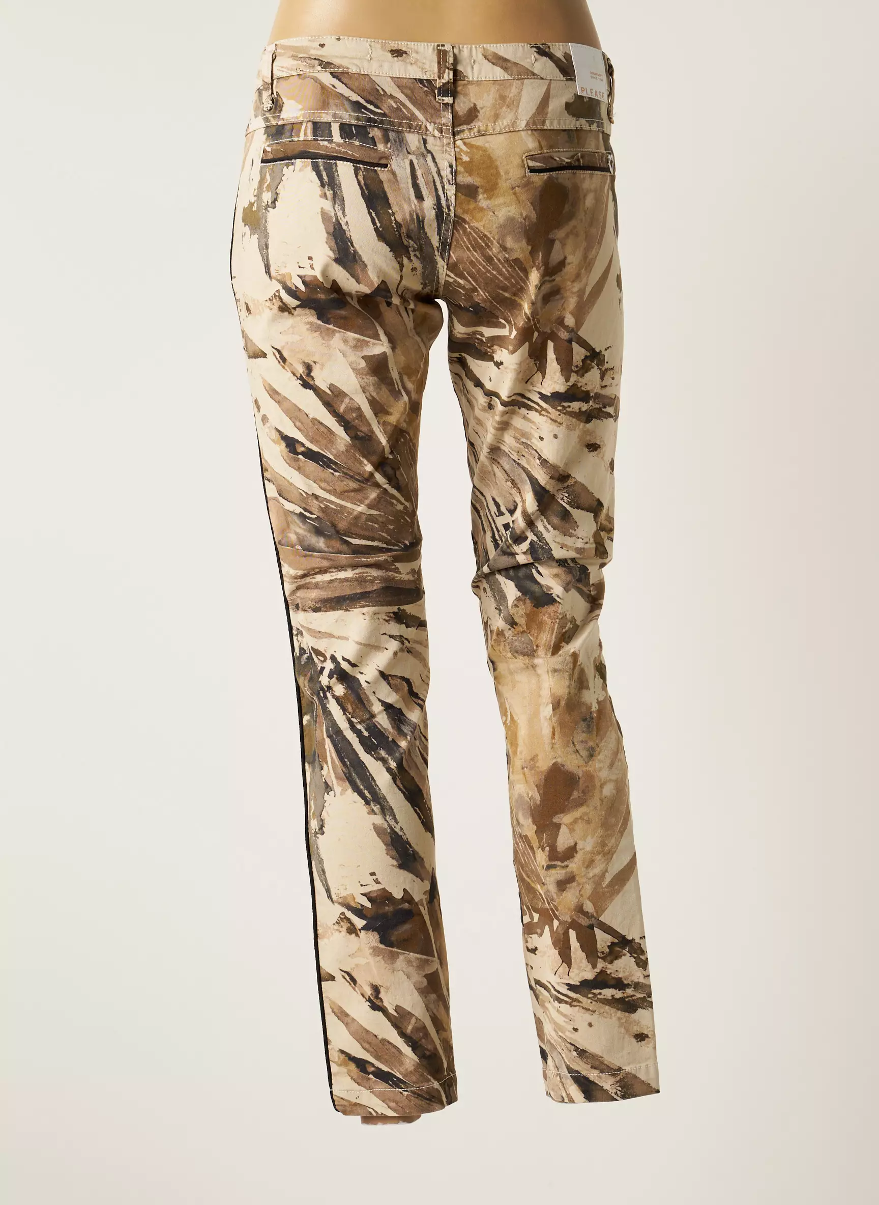 Please Pantalons Chino Femme couleur beige