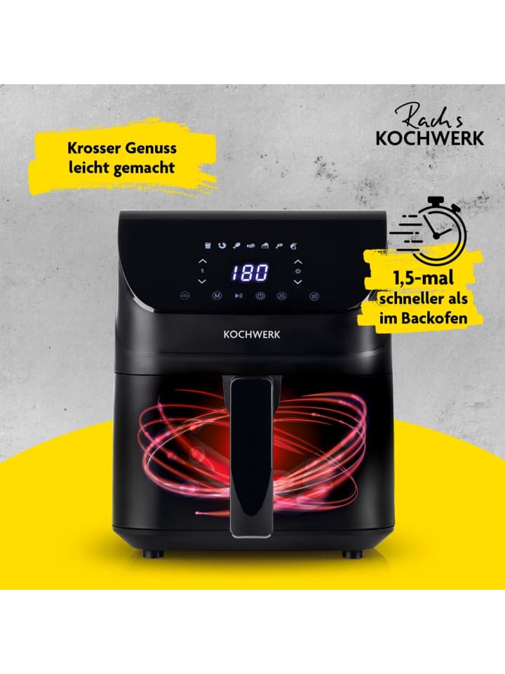 MAXXMEE Rachs KOCHWERK Heißluft-Fritteuse Digital 4l mit Erinnerungsfunktion - schwarz günstig kaufen onesize