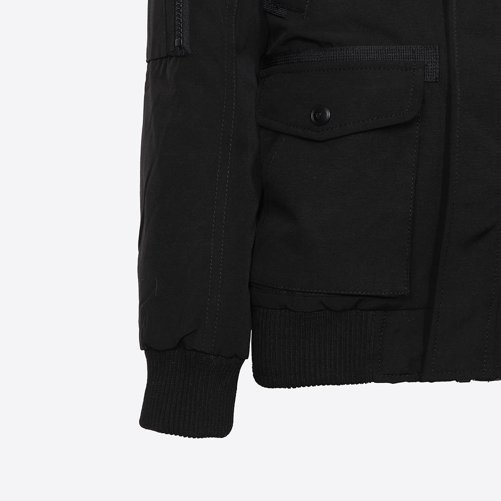 MENZO  Blouson noir Garçon en 100% polyester recyclé