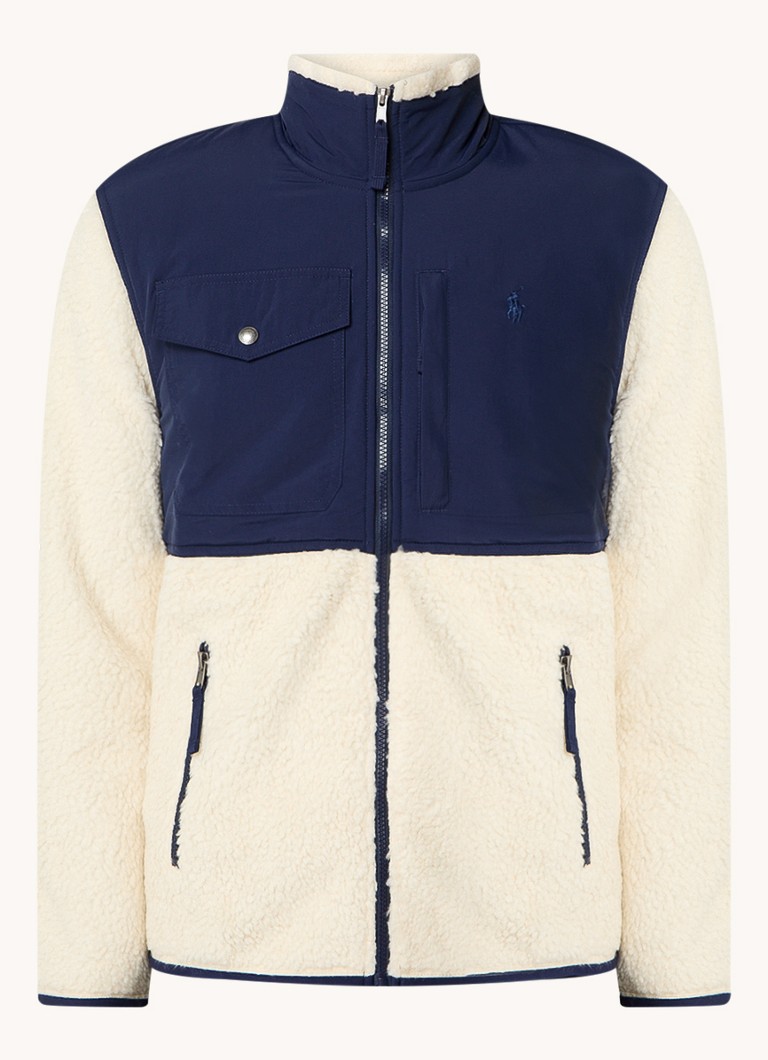 Jachetă Ralph Lauren Teddy cu guler înalt