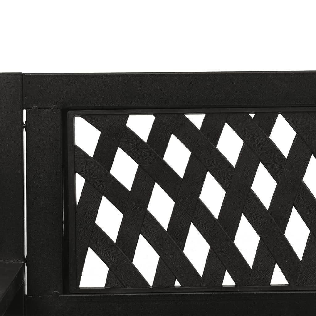 vidaXL Hollywoodschaukel Hollywoodschaukel 125 cm Stahl und Kunststoff Schwarz
