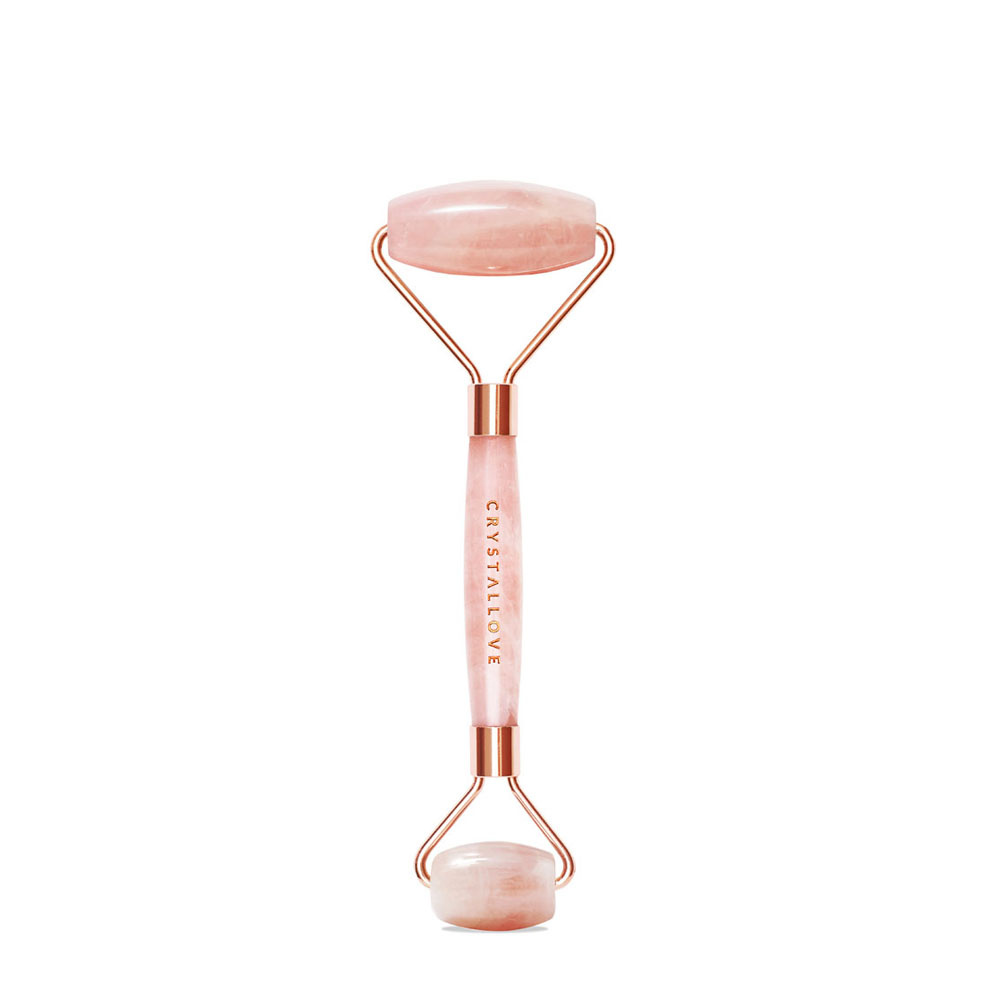 crystallove CRYSTALLOVE Rose quartz roller / Rollerpour massage du visage en quartz rose Roller pour massage du visage