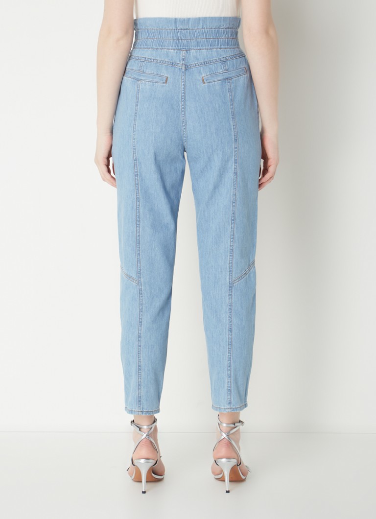 Pantaloni Vaqueros Ba&sh Lony cu talie înaltă și fermoar decorativ