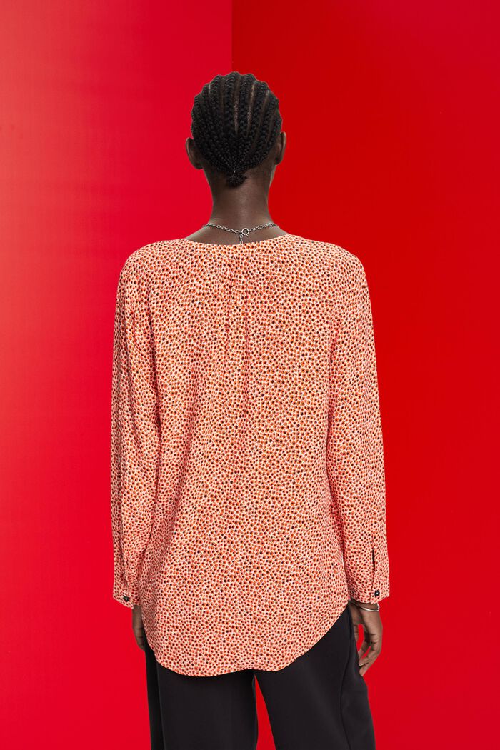 Florale Bluse mit V-Ausschnitt