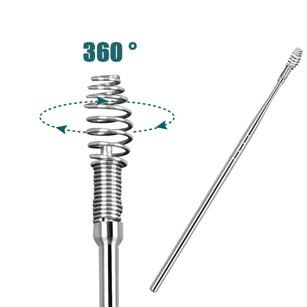 Jormftte Ohrenreiniger Ohrenschmalz Entferner für Erwachsene, Passen, 8pcs, Kunststoff-Griff