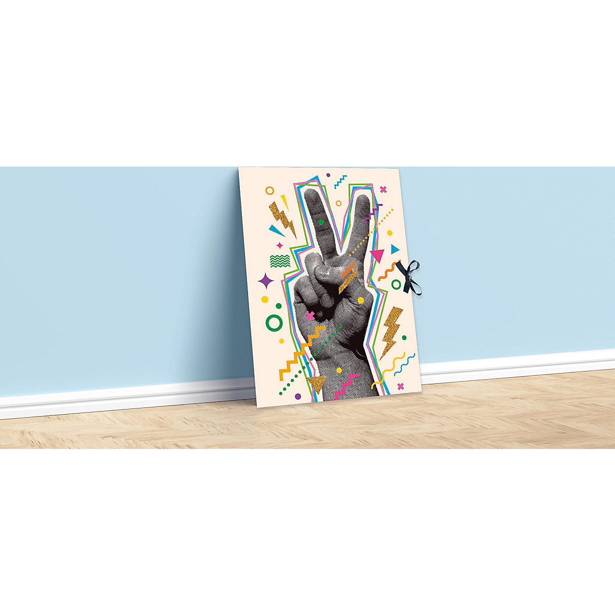 Sammelmappe/Zeichenmappe Pop Art, DIN A2, mit Verschlussband