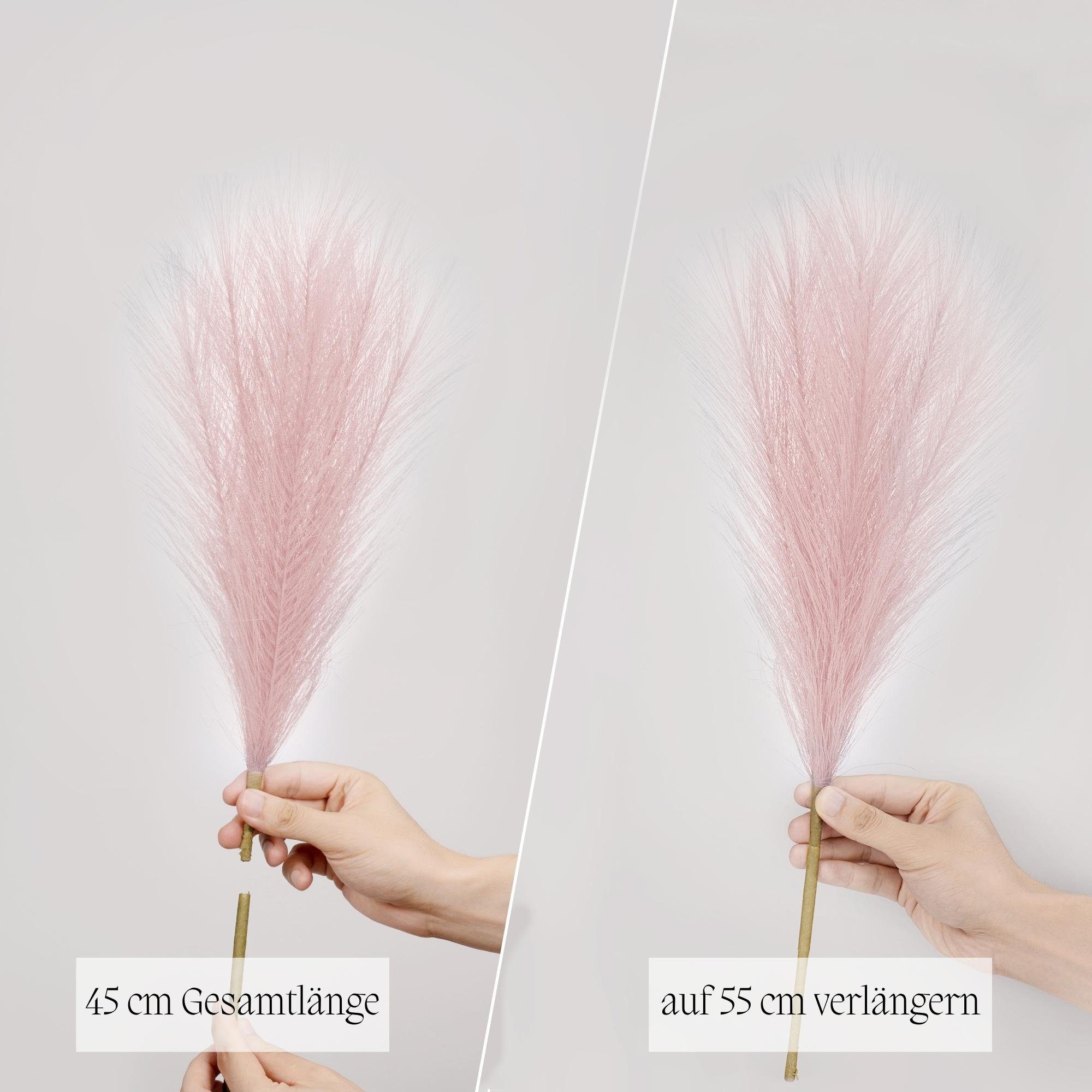 Kunstblume Pampasgras Groß Pampasgras Künstlich Pampasgras Schwarz Pampasgras Xxl Pampasgras, Nina-Maria's Deko Gold, Höhe 55 cm, 5er Set in verschiedenen Farben erhältlich