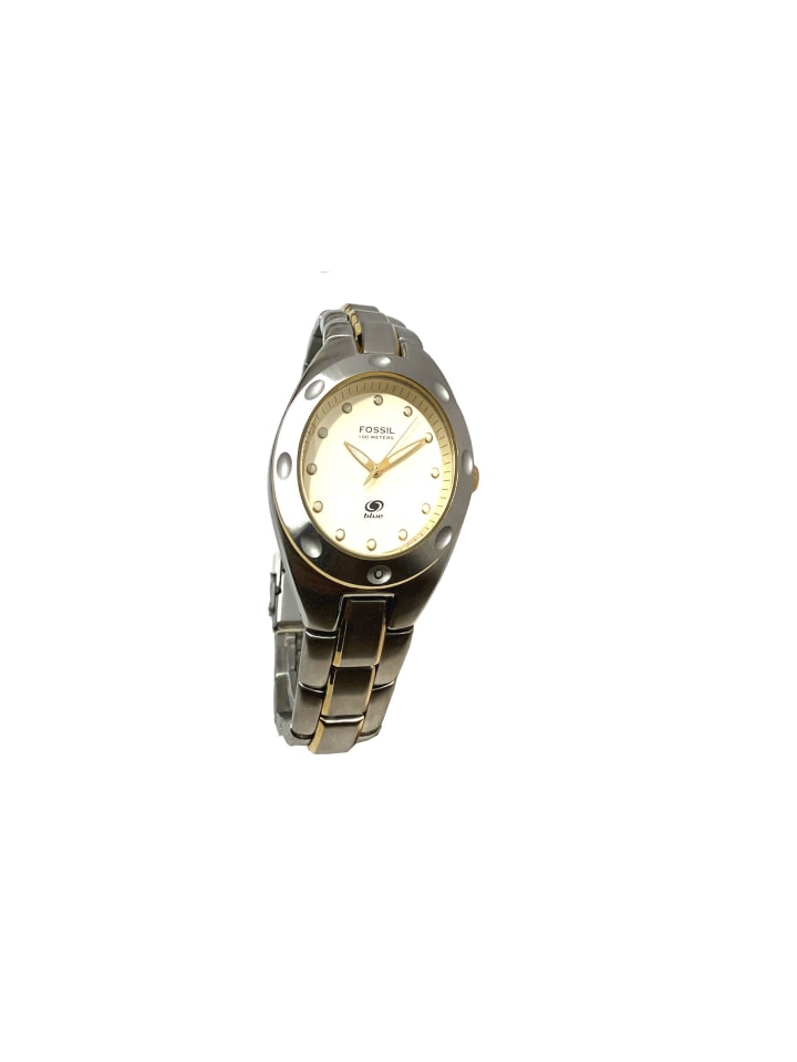 Fossil Quarzuhr in Silber/Bronze 30 mm günstig kaufen onesize