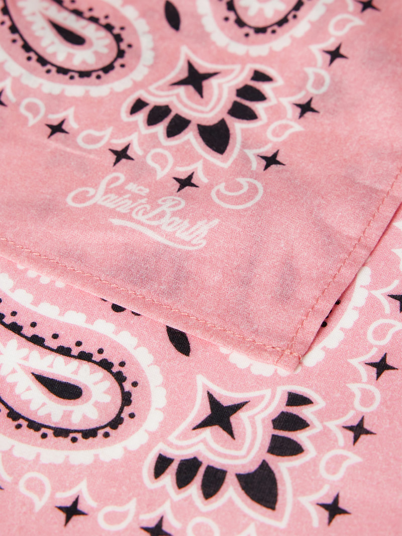 Schal mit Label-Print Modell 'FOULARD' in rosa