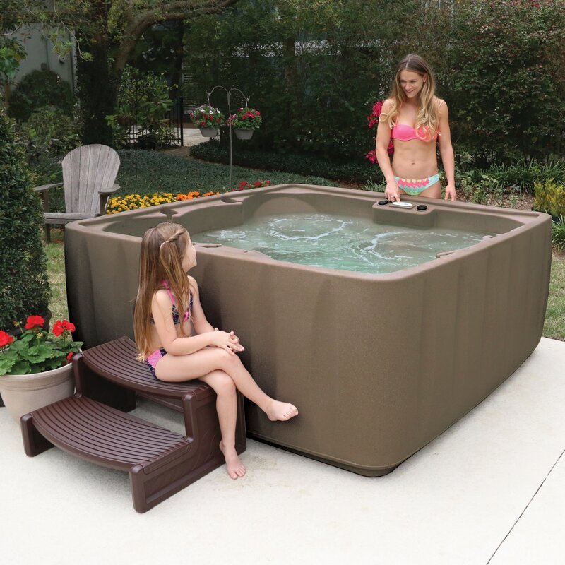 Aquarest Spas, Powered By Jacuzzi® Pumps 6 - Person 29 - Jet Square Plug And Play Hot Tub with Ozonator