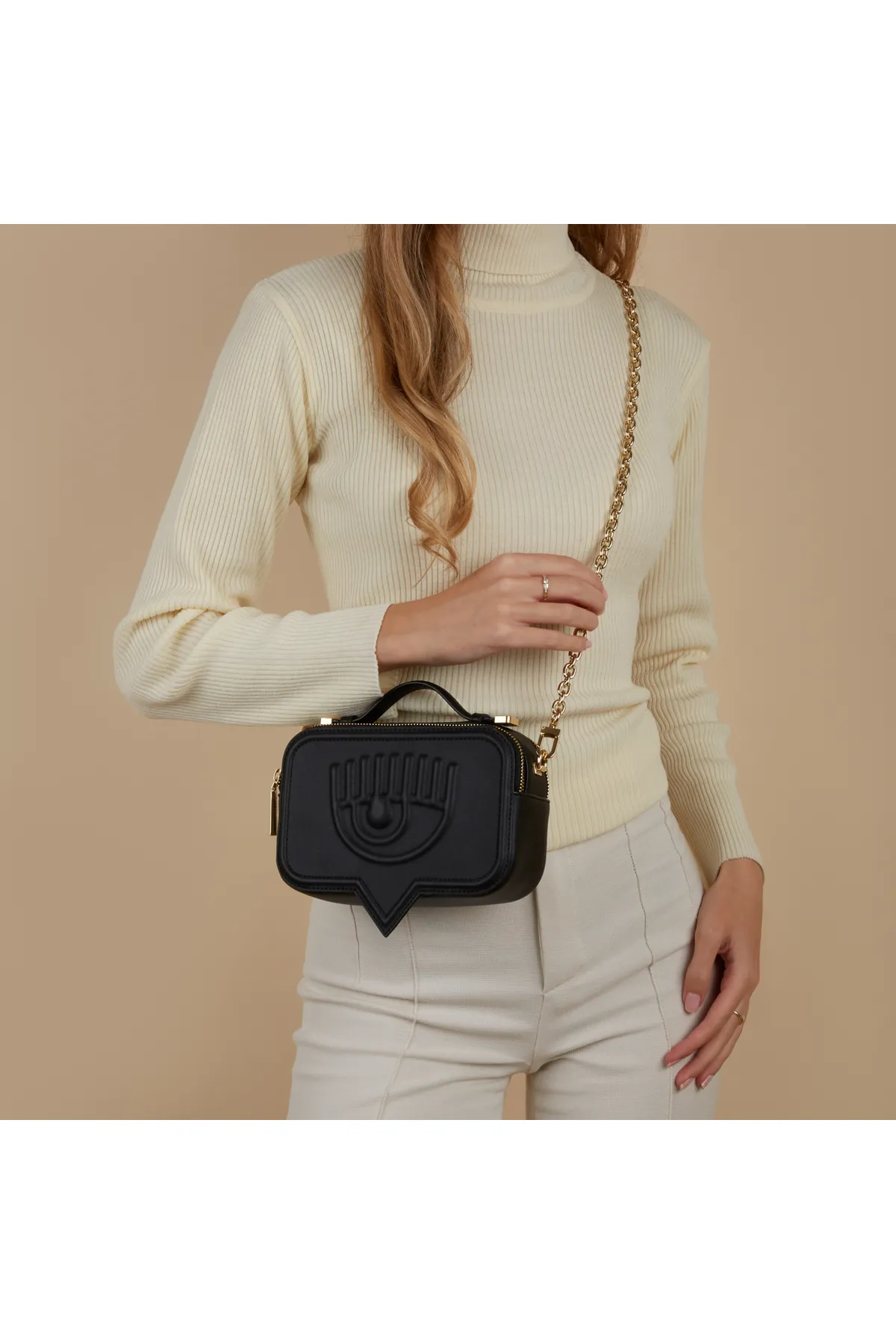 CHIARA FERRAGNI  Eyelike Damen Umhängetasche Schwarz 75sb4ba5-zs517-899