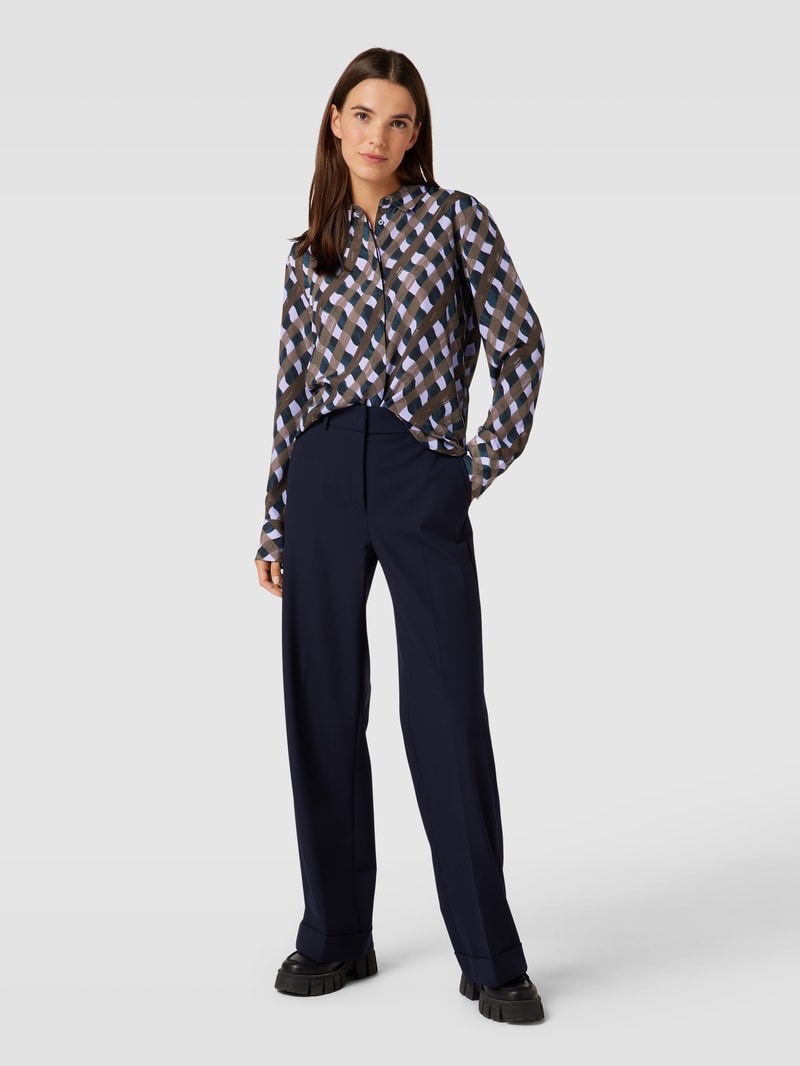 Bluse mit Allover-Muster Modell 'Falkine' in flieder