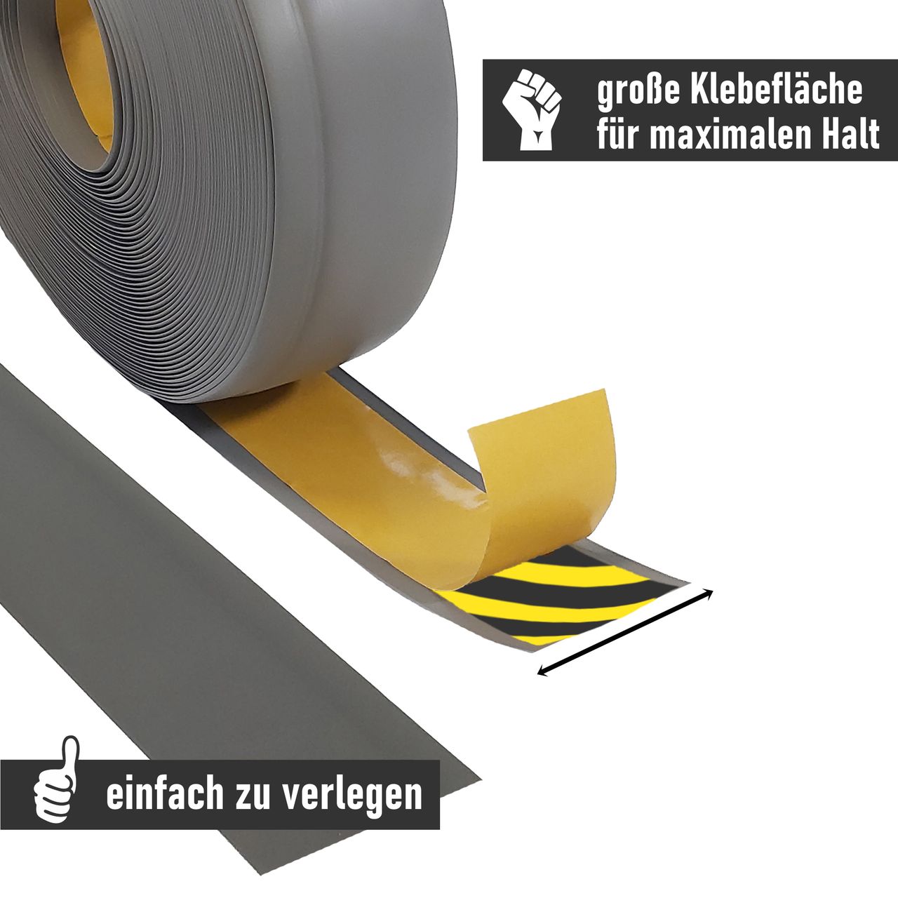 Lemodo Weichsockelleiste dunkelgrau, 10m Rolle
