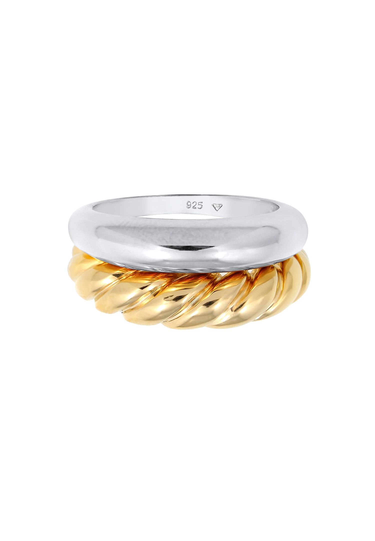 Anello da donna Elli PREMIUM Twisted Trendy Blogger Basic - Argento 925/1000