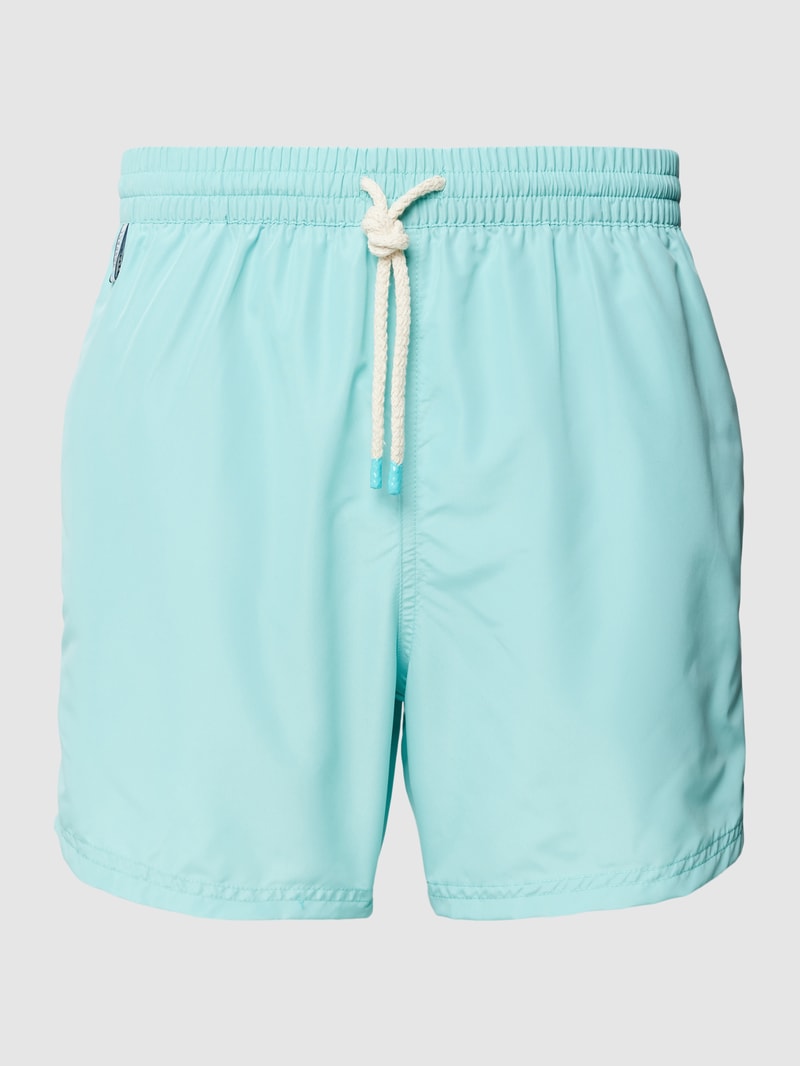 Badehose mit elastischem Bund in aqua blau