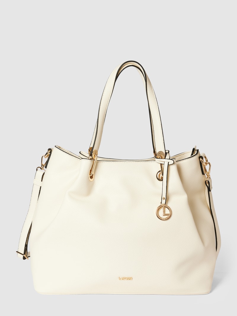 Handtasche in Leder-Optik Modell 'EBONY' in offwhite