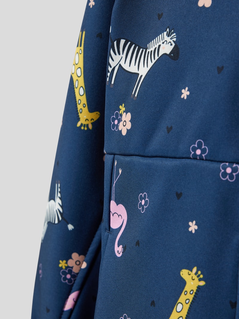 Jacke mit Allover-Muster Modell 'MALTA' in blau
