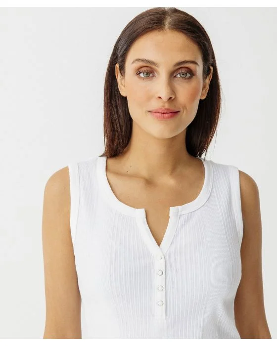 Tee-shirt pur coton côtes placées