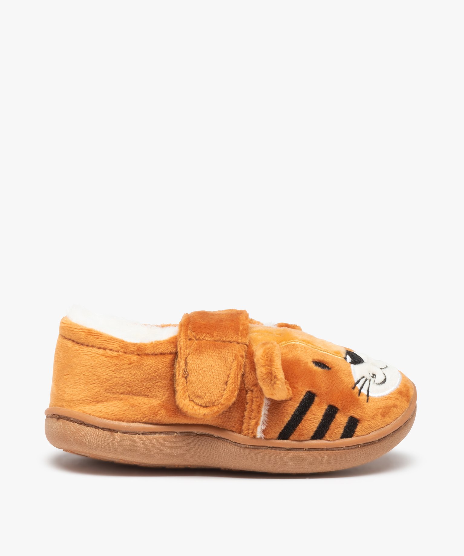 Chaussons Garçon en forme de tigre fermeture scratch orange | GEMO