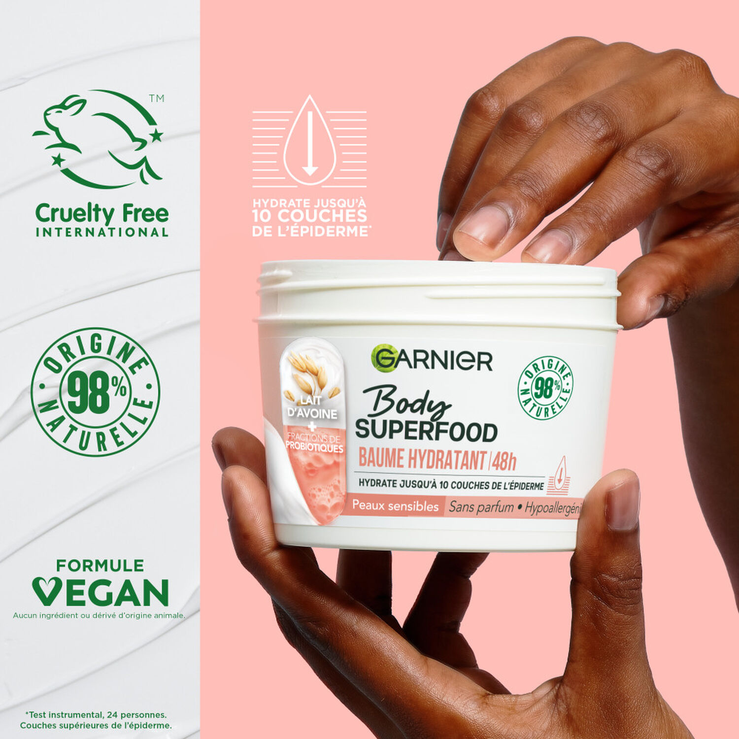 Garnier Body Superfood Baume hydratant Lait d'Avoine et Probiotiques