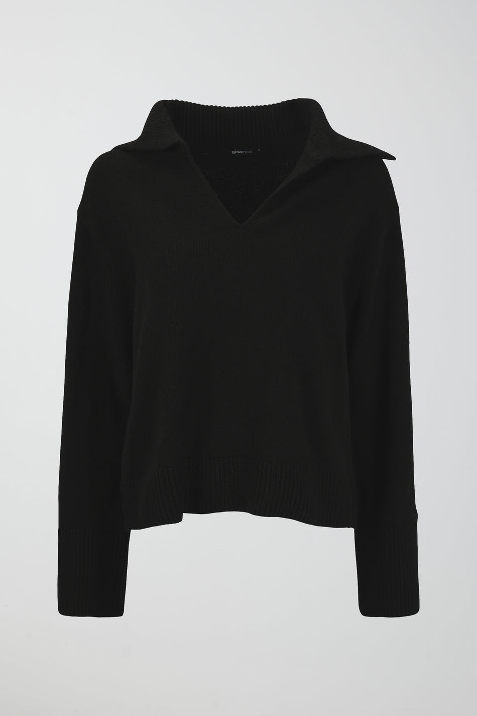 V-neck knitted sweater