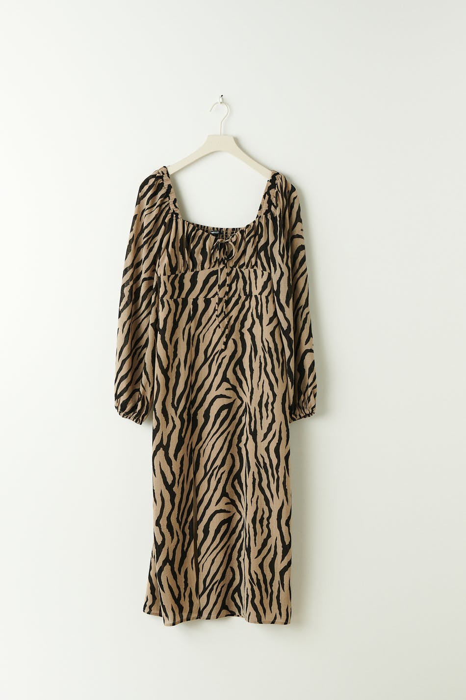Gathered bust midi dress