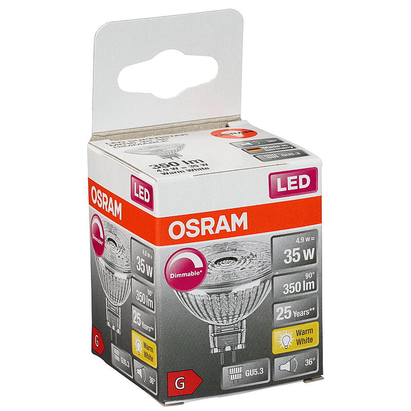 Osram Spotpære LED 350 lm Gu5,3 dim Osram
