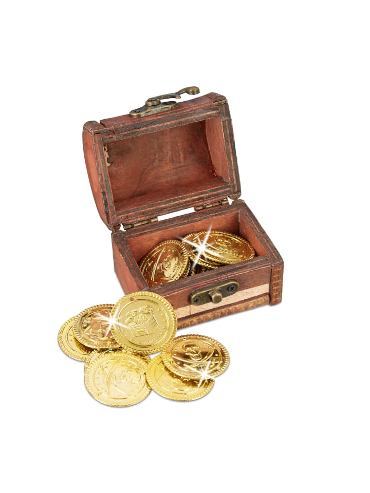 relaxdays 48x Piratenmünzen in Gold günstig kaufen onesize
