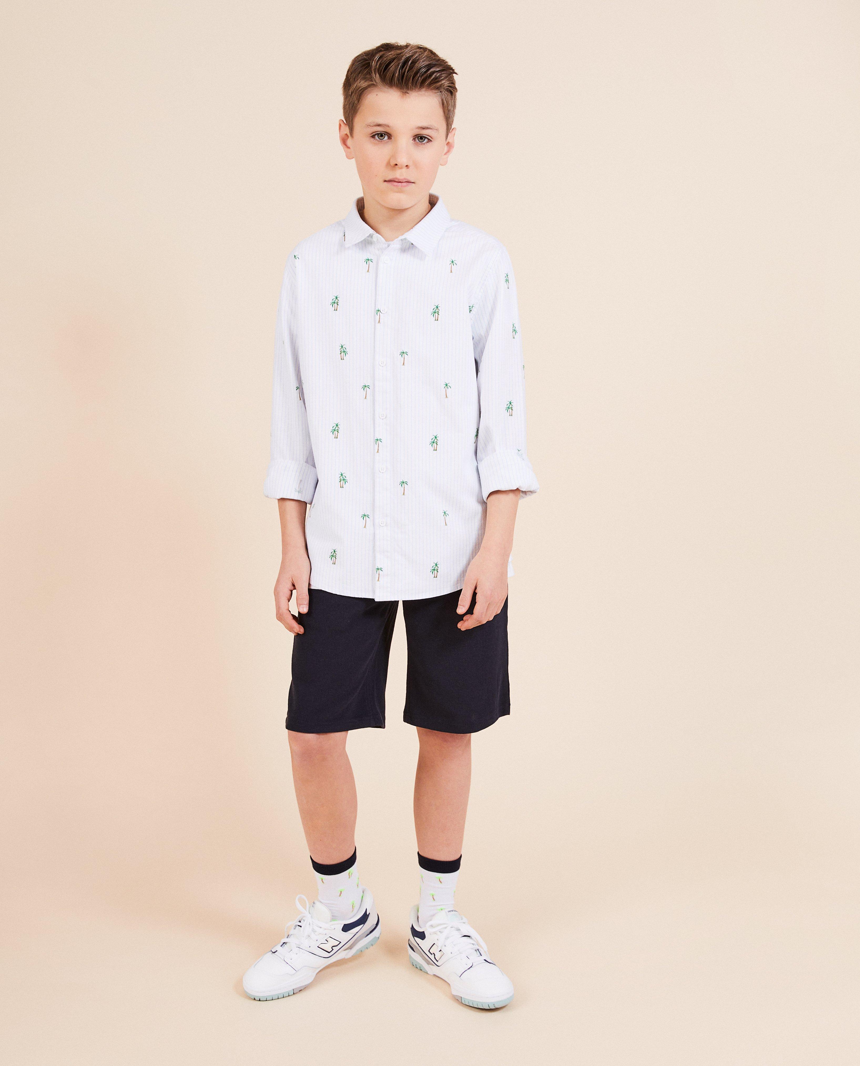 Tricou cu imprimeu Kidz Nation, alb festiv