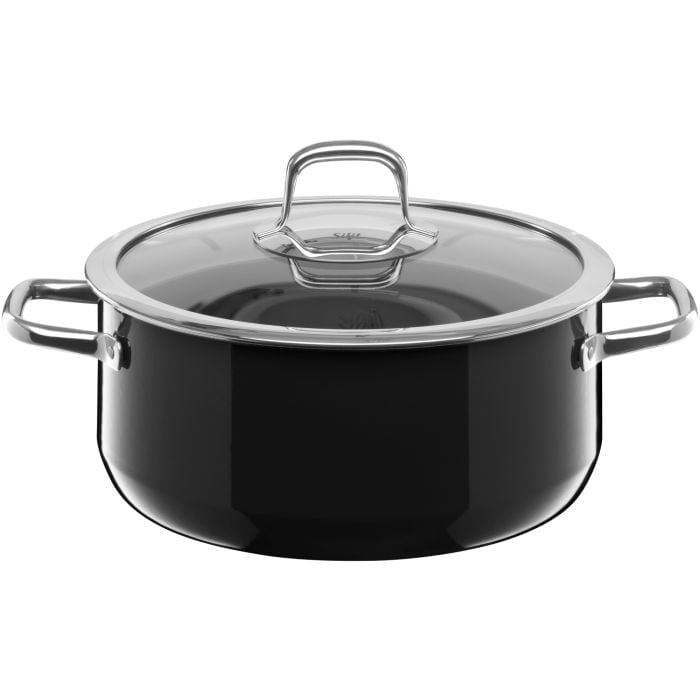 Silit Silargan® Compact Bratentopf mit Deckel, 24 cm, Black
