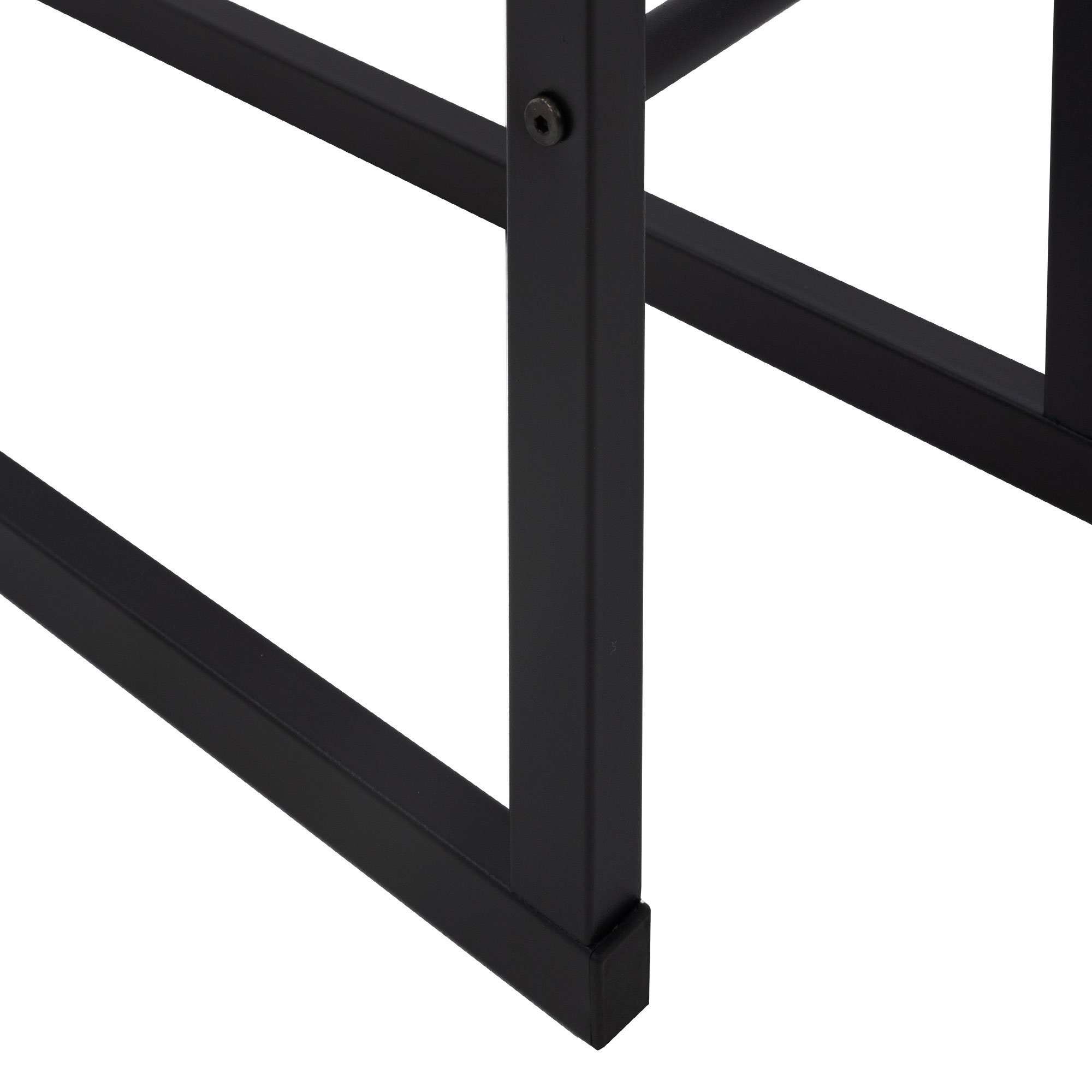 ML-DESIGN Kaminholzregal Brennholzregal Holzaufbewahrung Kaminholzständer Kaminholzhalter, BxTxH:25x40x150 cm, Schwarz 40x150x25cm rechteckig Metall Innen/Außen