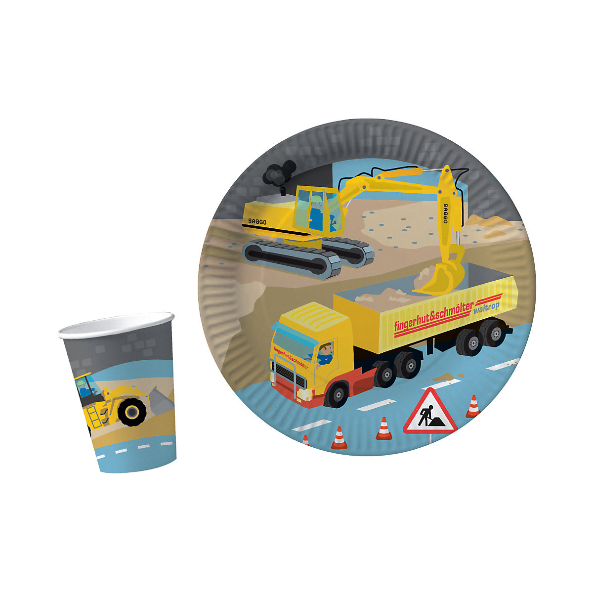 Partyset Baustelle, 61-tlg.