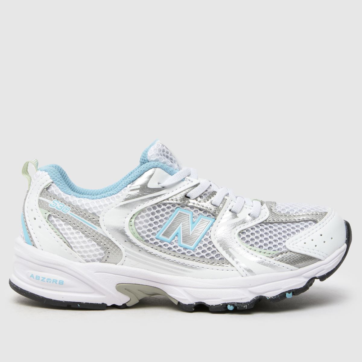 New Balance vita och flerfärgade blå 530 Junior träningsskor