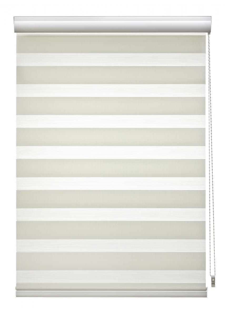 Bella Casa Duo-Rollo mit Blende, Rollo, lichtdurchlässig, Sonnenschutz, 80 x 160 cm ecru
