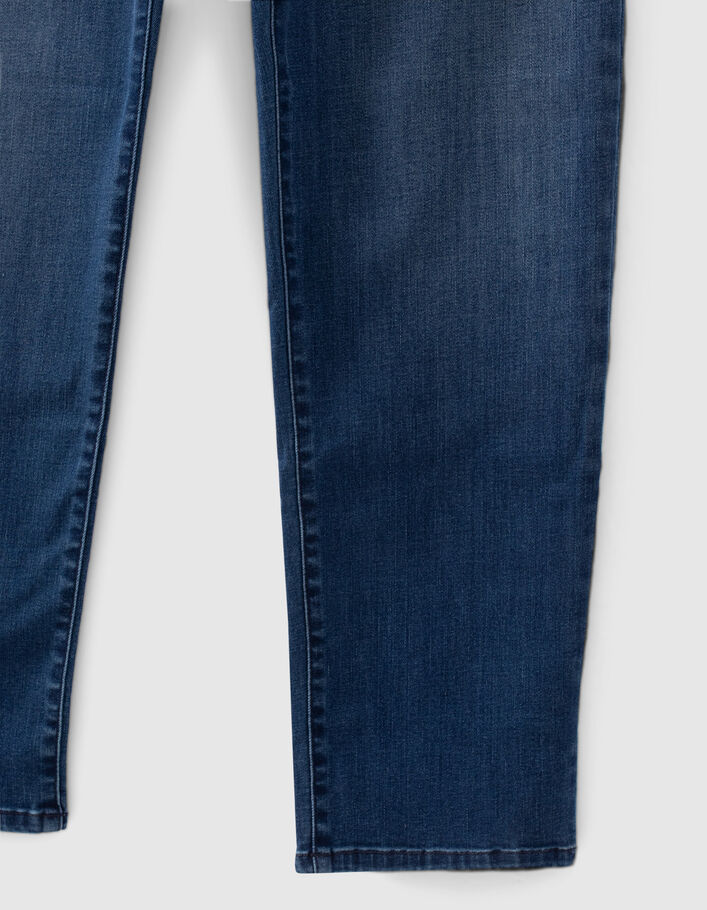 Jean droit bleu taille haute cropped effet sculpt up Femme