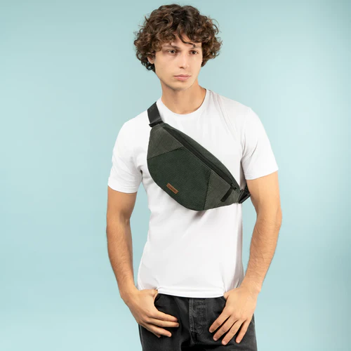 Large Doha green fanny pack