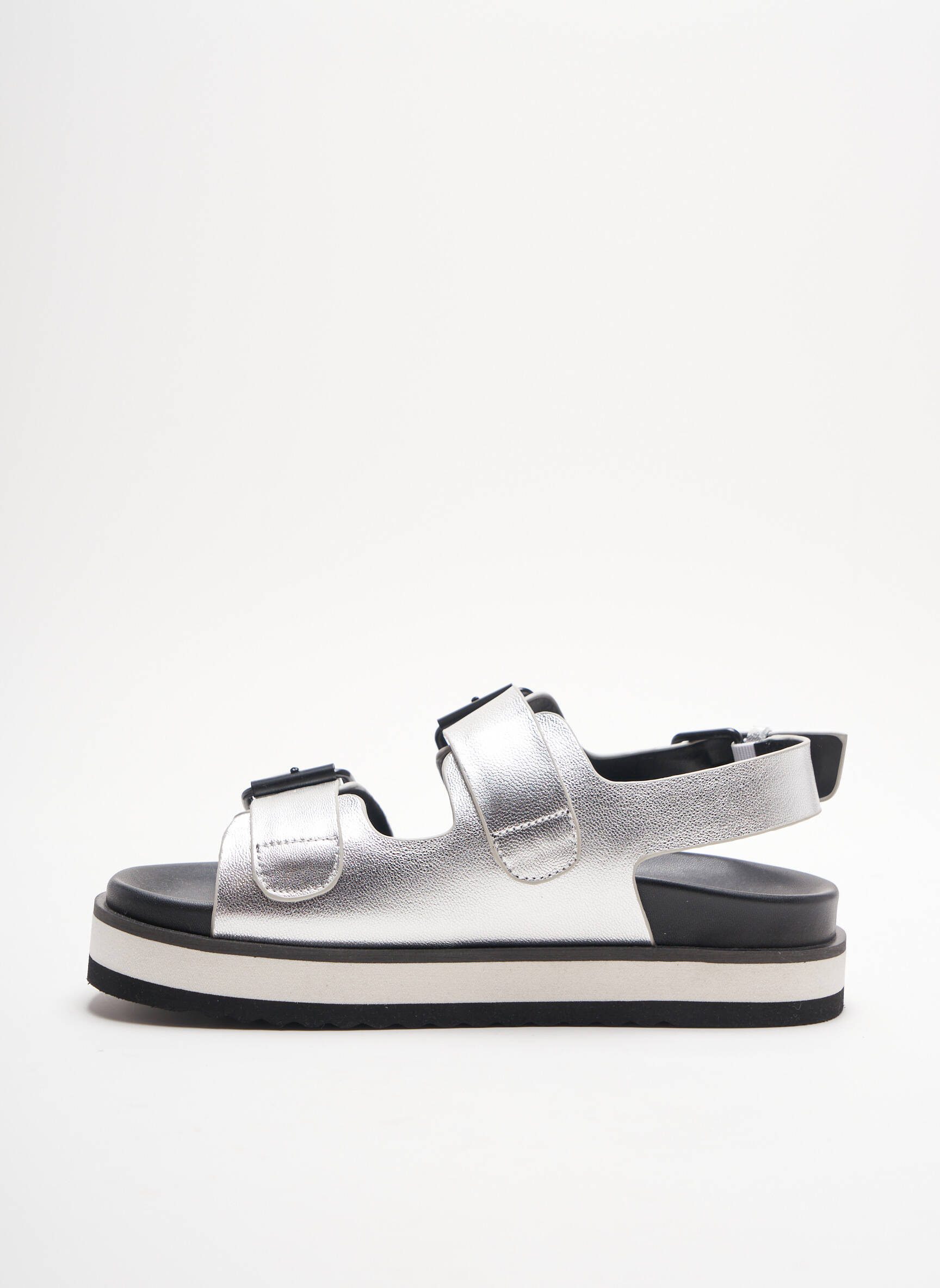 No Name Sandales Nu Pieds Femme couleur gris