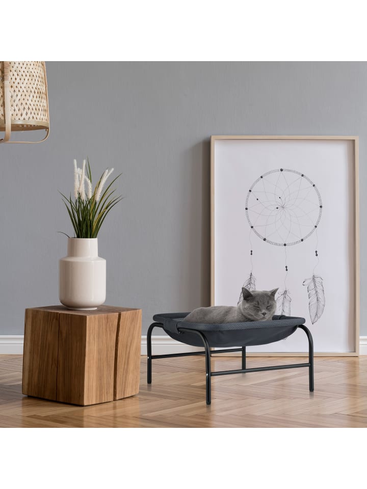 relaxdays Katzenhängematte in Grau/ Schwarz günstig kaufen onesize