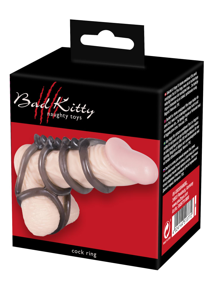 Bad Kitty Penis- und Hodenring Penis/Hodenring in schwarz günstig kaufen 6,5