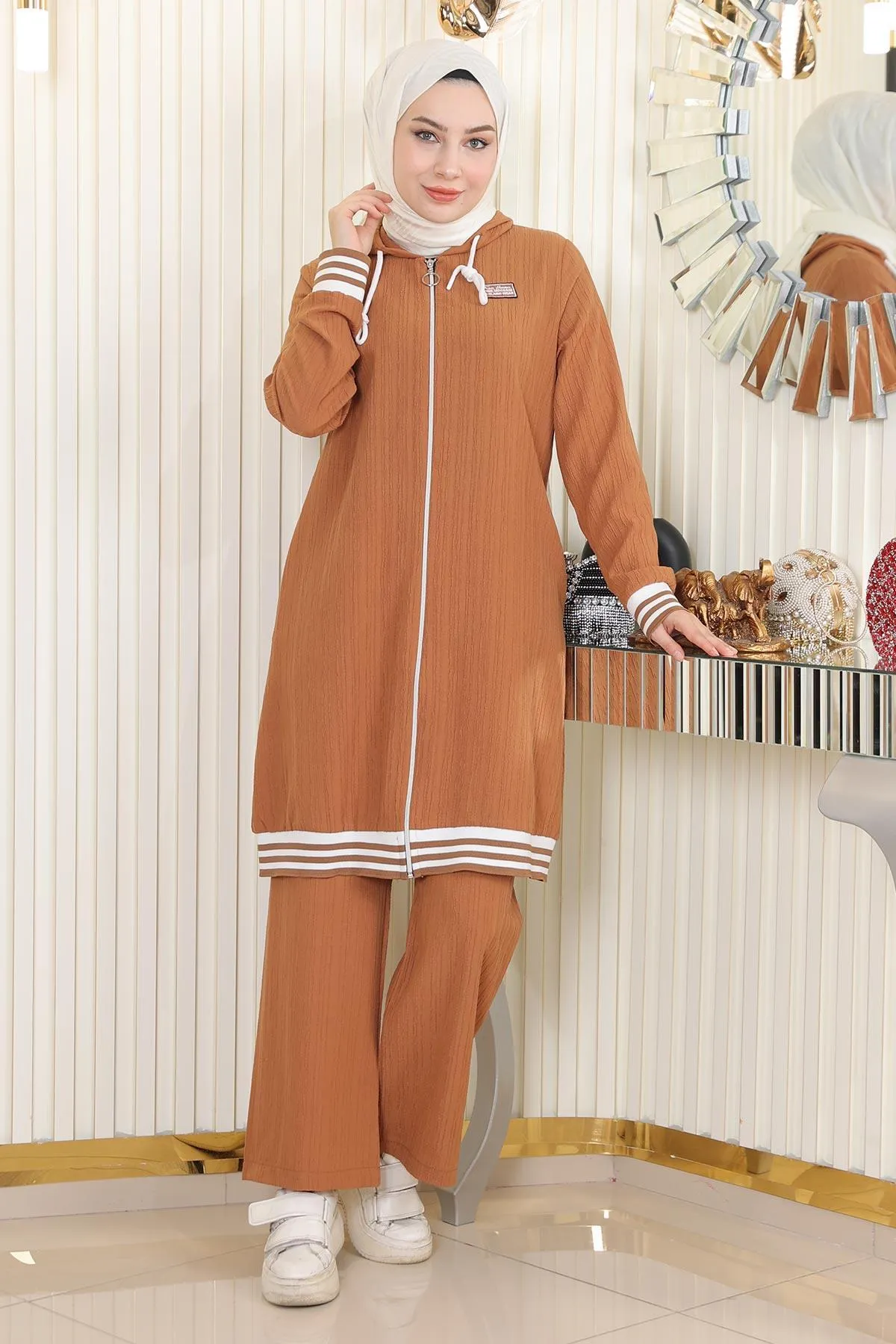 Modamihram  Zweiteiler - Braun - Regular Fit