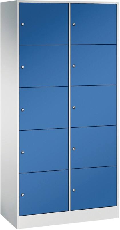 C P Serie 8070 Metall Schließfach 10 Türen Zylinderschloss 900 x 480 x 1.950 mm Lichtgrau 82700-20 S10002