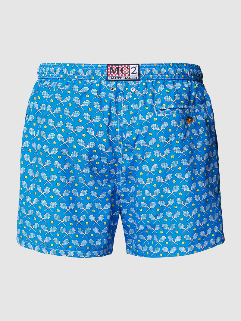 Badehose mit Allover-Print Modell 'FANTASY' in blau