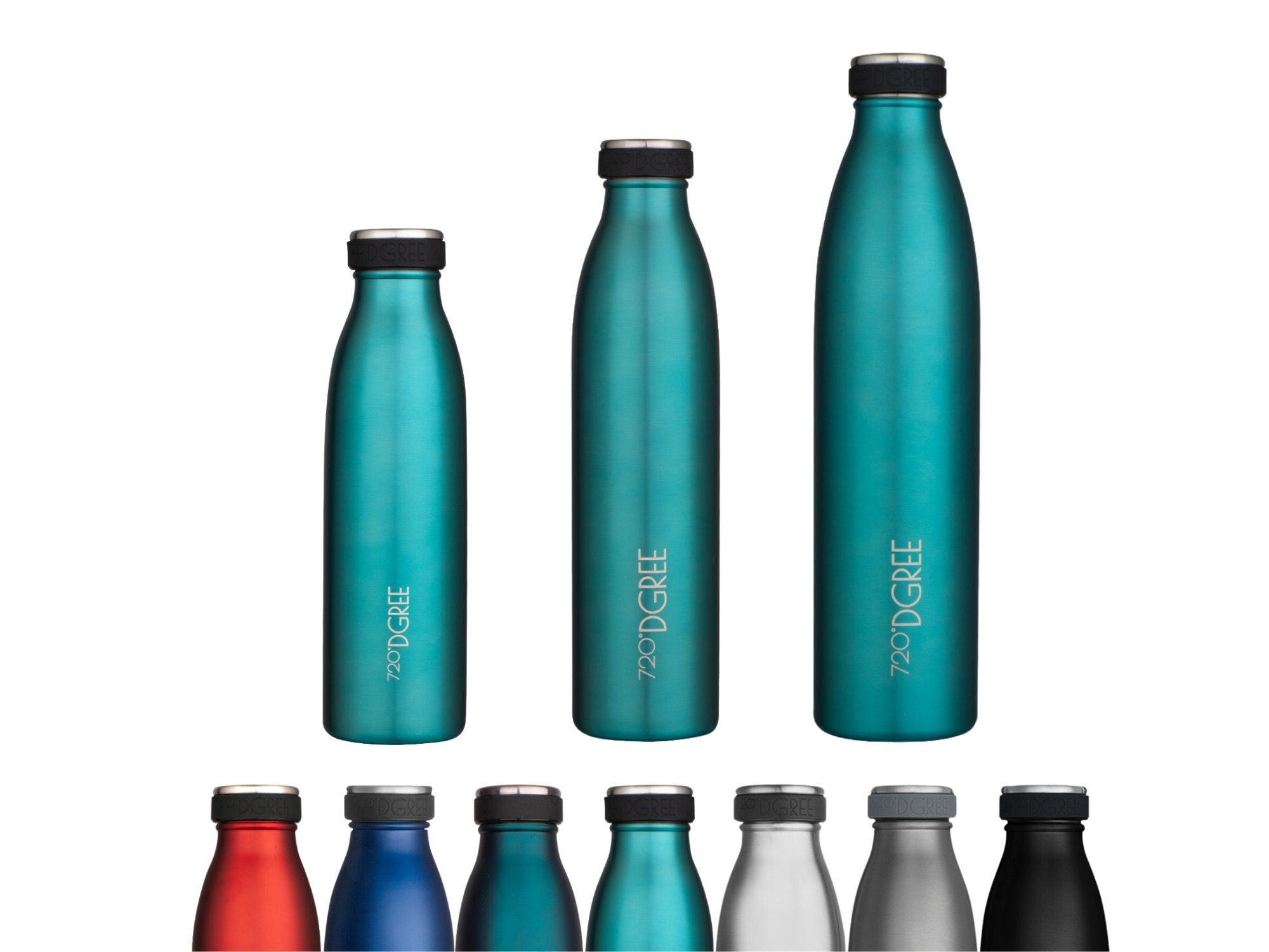 720°DGREE Trinkflasche milkyBottle Trinkflasche Edelstahl 500ml, 750ml, 1 liter, Isolierflasche Edelstahl Doppelwandig, perfekt für den Rucksack