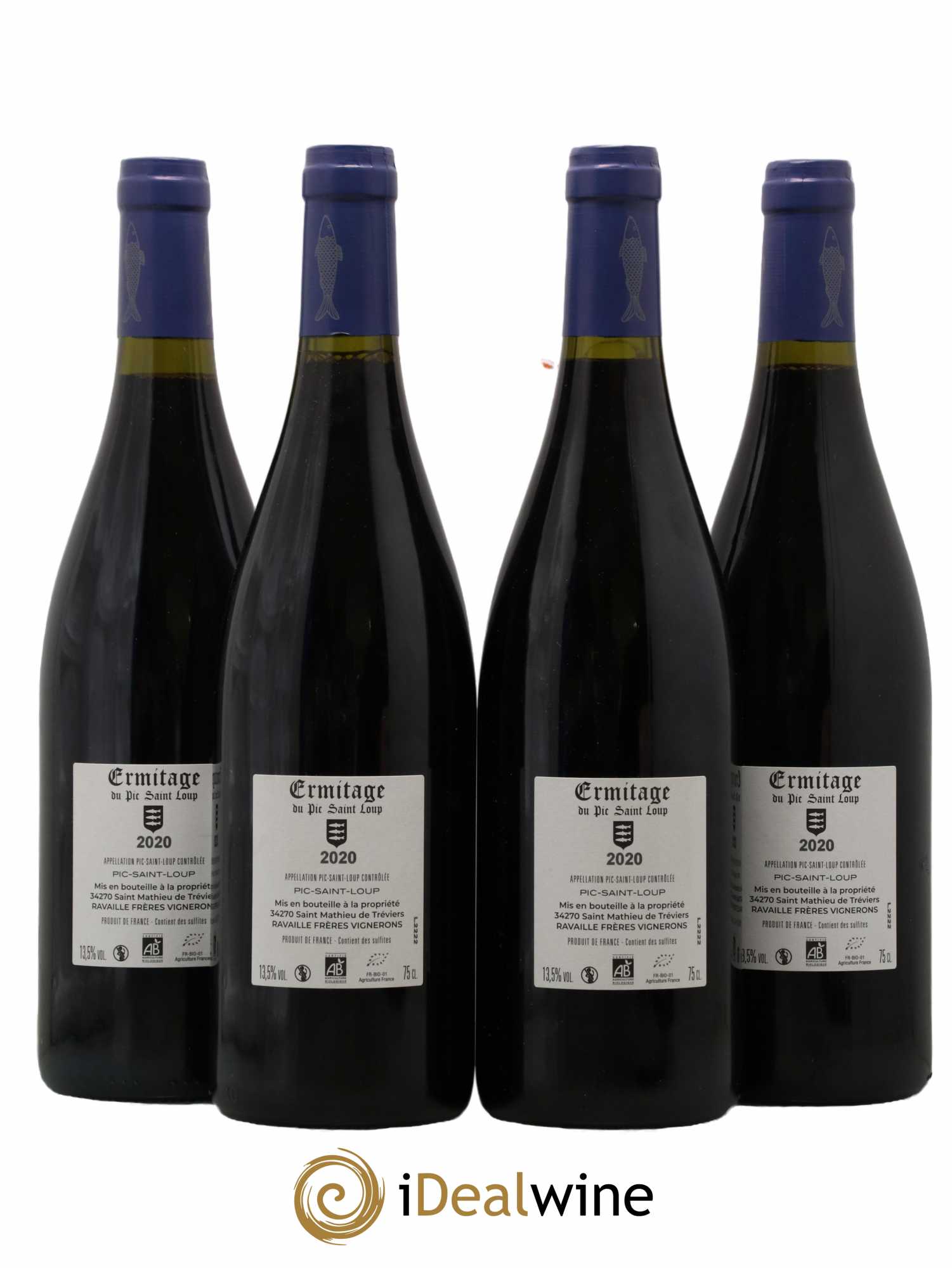 Pic Saint-Loup Héritage du Pic Saint-Loup (anciennement Ermitage) Cuvée Sainte Agnès  2020 - Lot de 4 Bouteilles