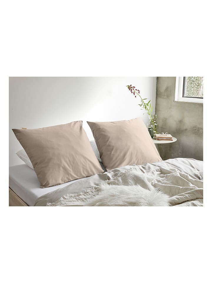 Walra 2er-Set: Kissenbezüge in Beige günstig kaufen 80x80 cm